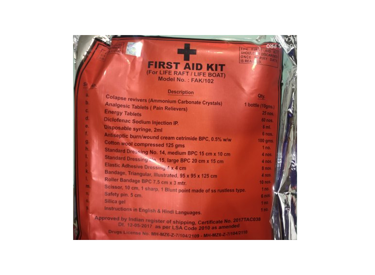 First Aid Boxes SOLAS